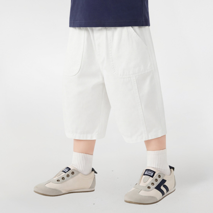 丈夫純棉七分パンツ