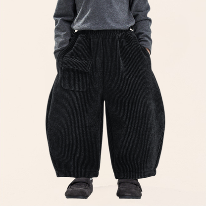 裏ボアシェニール織りパンツ