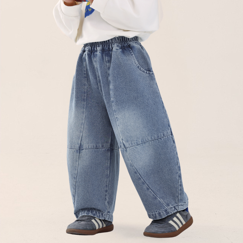 パッチワークデニムパンツ