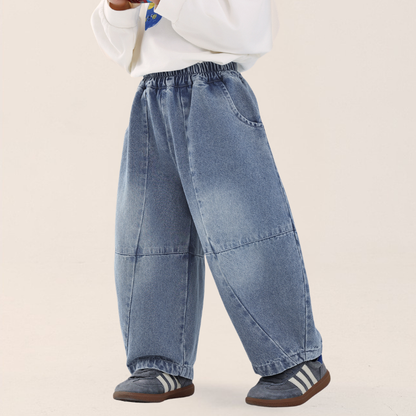 パッチワークデニムパンツ