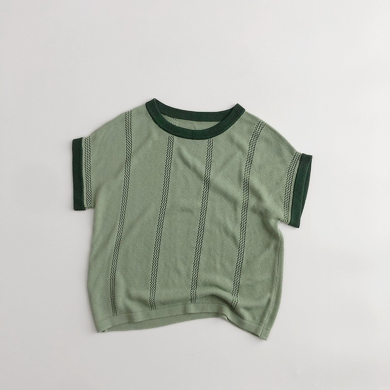 透かし編みニットTシャツ