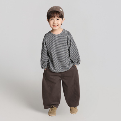 無地純綿ロングパンツ