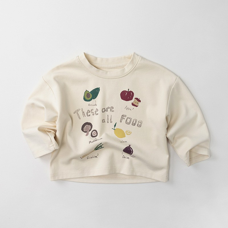 食べ物モチーフ長袖Tシャツ