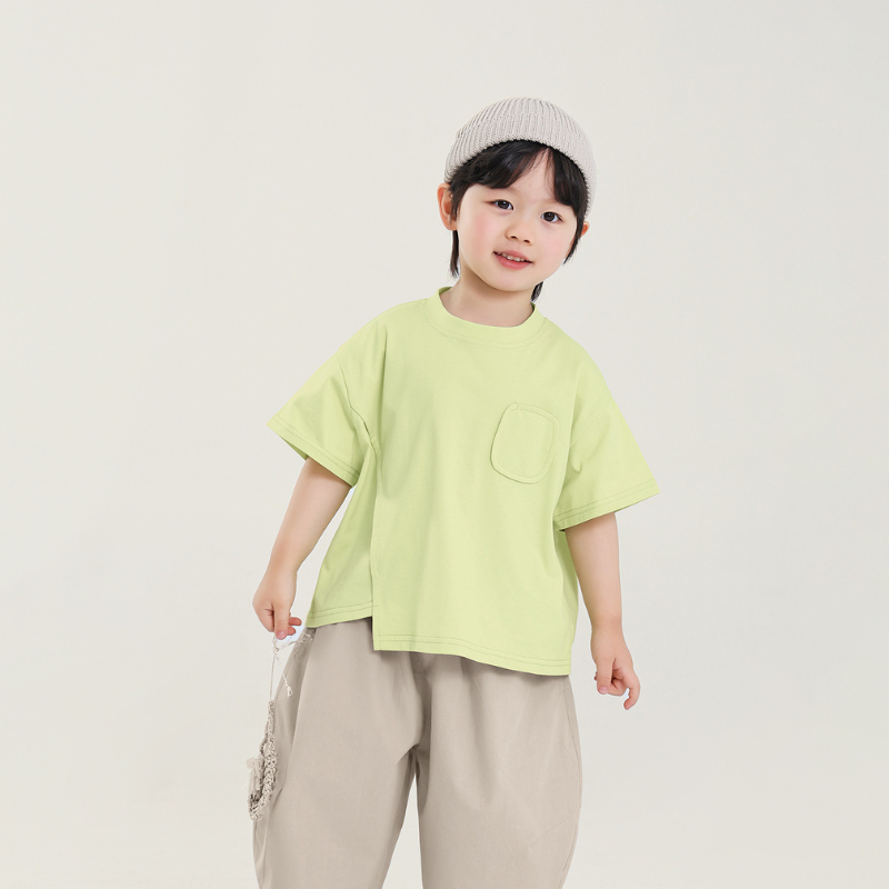 アシンメトリーコットン半袖T