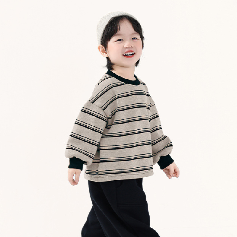 ワイドボーダー裏ボアスウェット