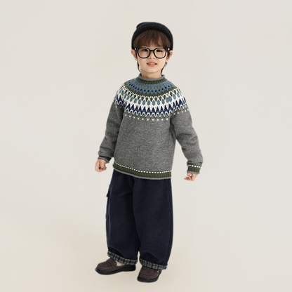 裏ボアチェックロールアップコーデュロイパンツ