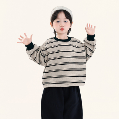 ワイドボーダー裏ボアスウェット