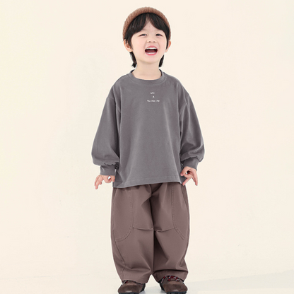 英文プリントクルーネックTシャツ
