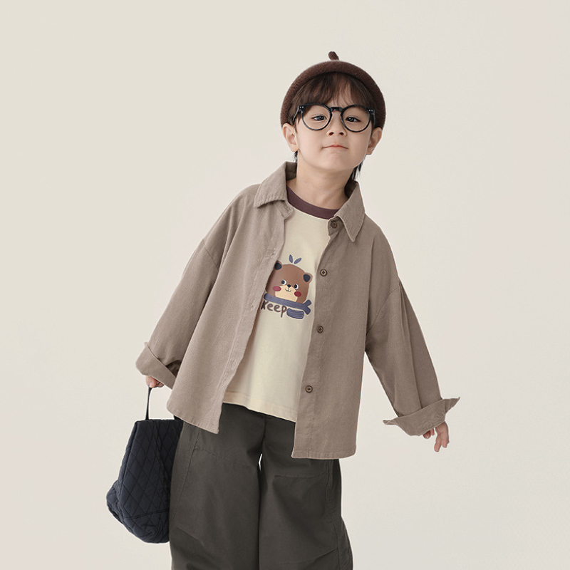 純綿コーデュロイシャツ
