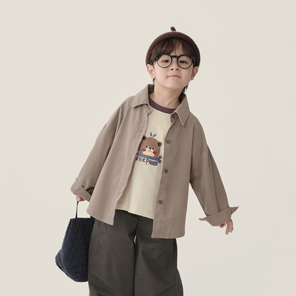 純綿コーデュロイシャツ