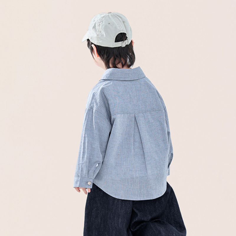 立体糸ストライプシャツ