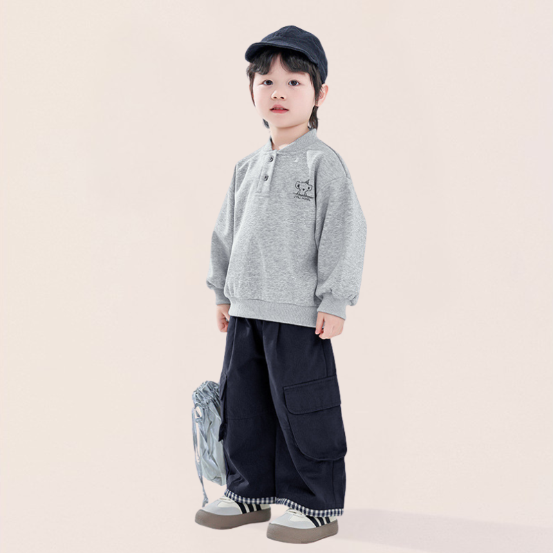 裾チェックカーゴパンツ