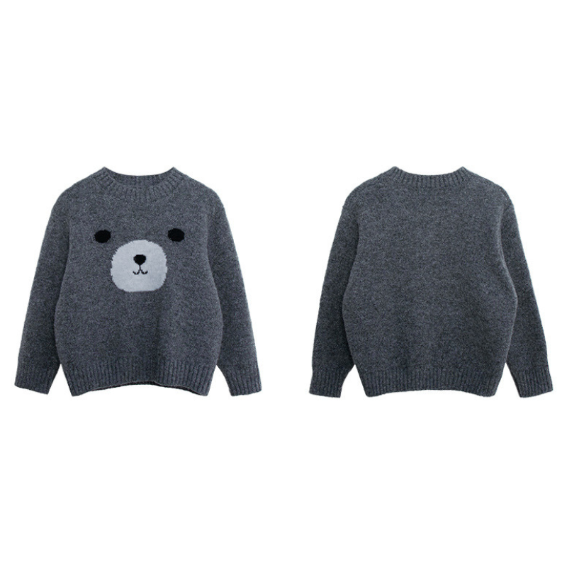 ベア柄プルオーバー