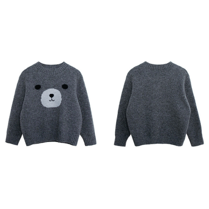 ベア柄プルオーバー