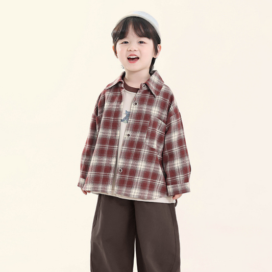 クラシカル白線チェックシャツ
