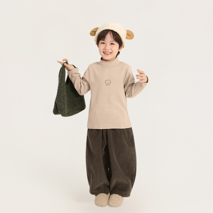 ワンポイントプリントハーフタートルカットソー