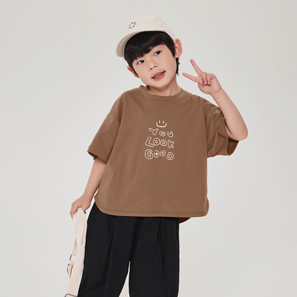 線描きプリントＴシャツ