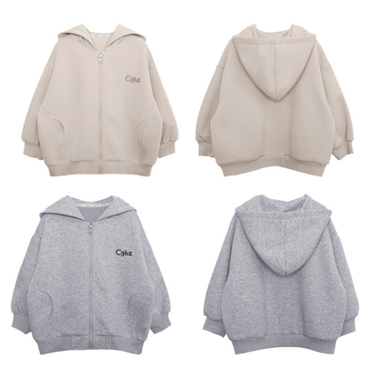 小文字ロゴジップアップパーカー