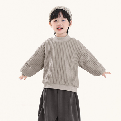 Fleece-lined high-neck sweatshirt