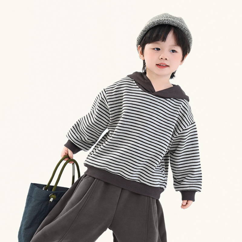 細ボーダーフーディー