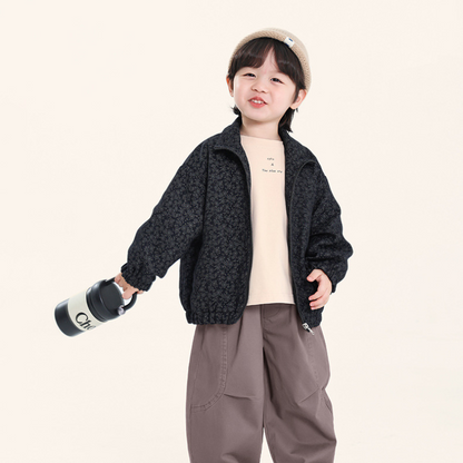 ジッパー仕様小花柄ジャケット