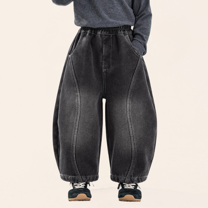 ヴィンテージ加工裏ボアデニムパンツ