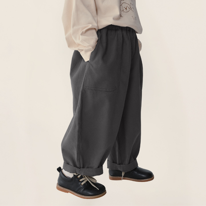 ベーシック純綿ロングパンツ