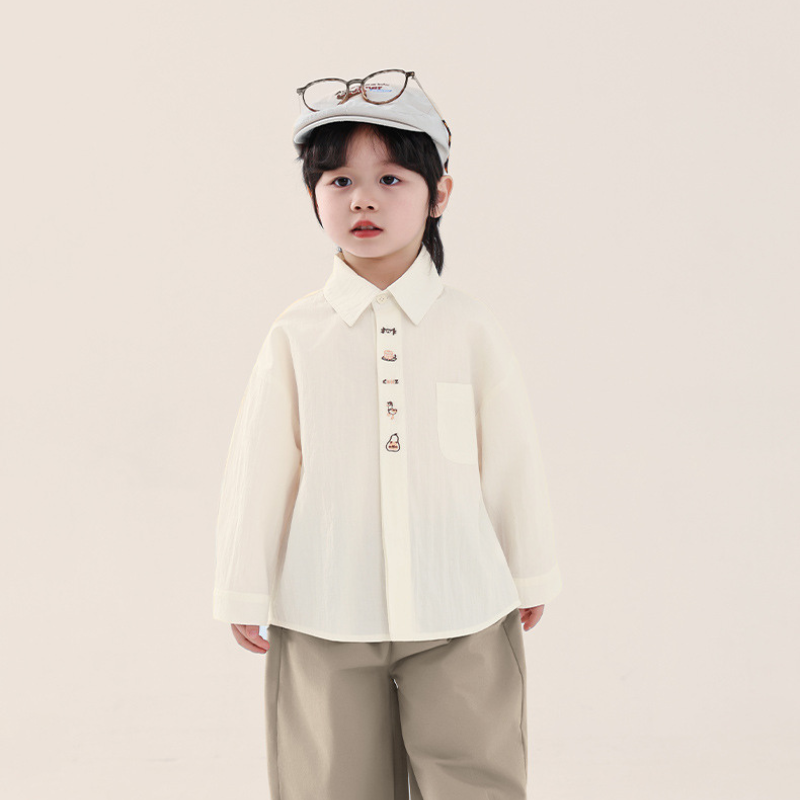 前立て刺繍シャツ