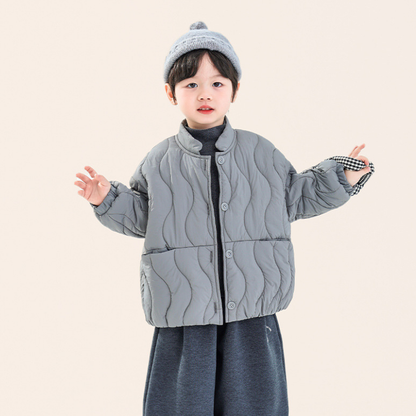 ウェーブキルト中綿ジャケット