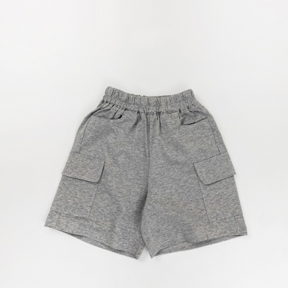 純棉薄手カーゴハーフパンツ