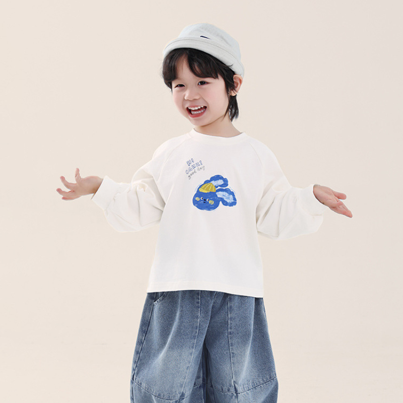 うさぎ純綿長Tシャツ