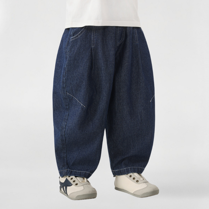 薄手デニムロングパンツ