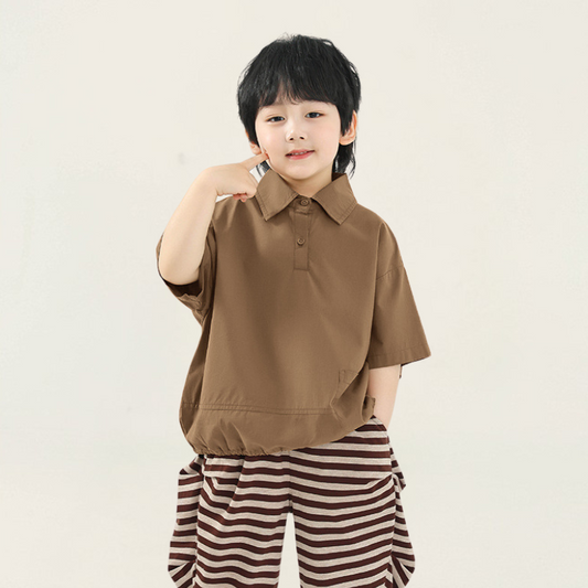 collared short-sleeved shirt