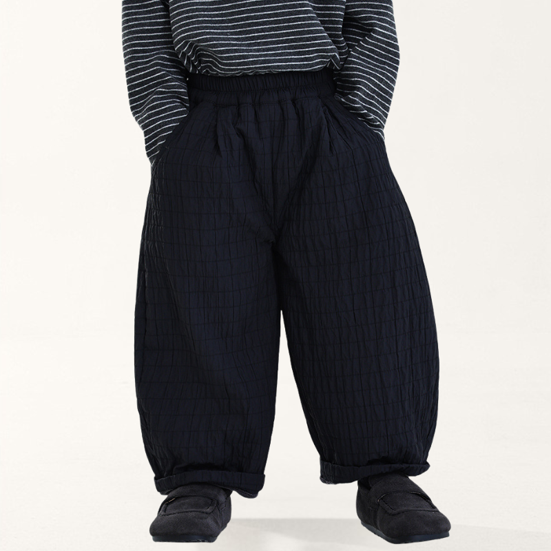 シャドー柄裏ボアパンツ