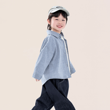 立体糸ストライプシャツ