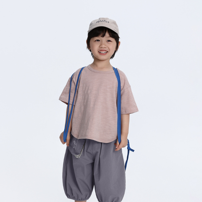 竹節棉コットン半袖T