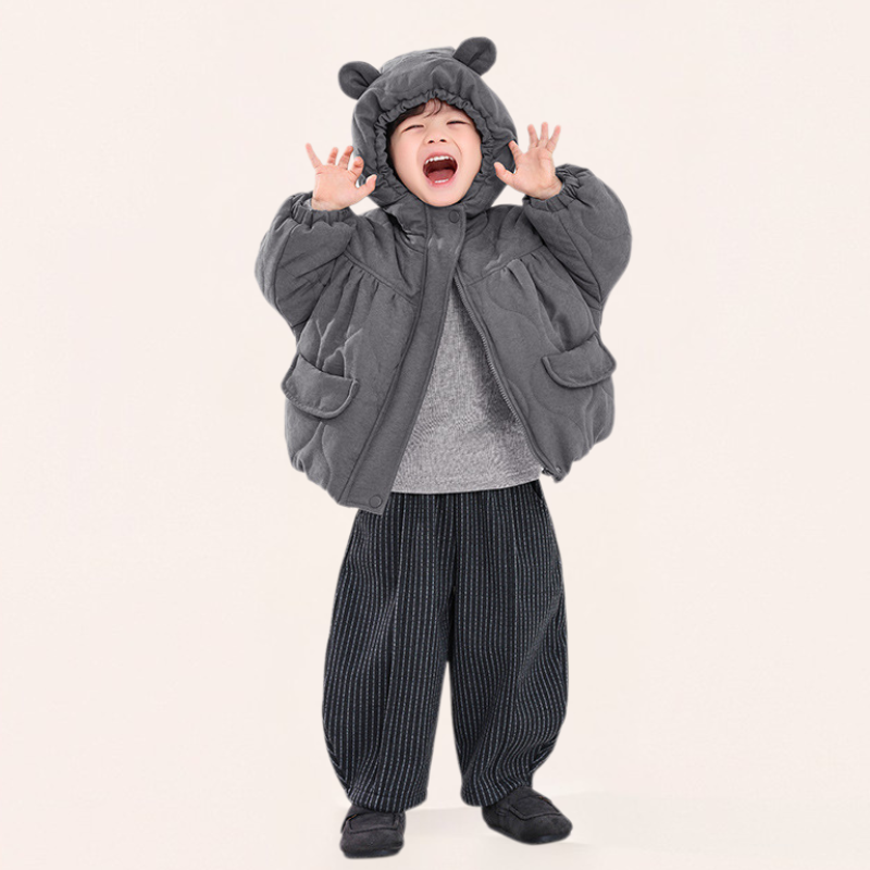 チョークストライプ裏ボアパンツ