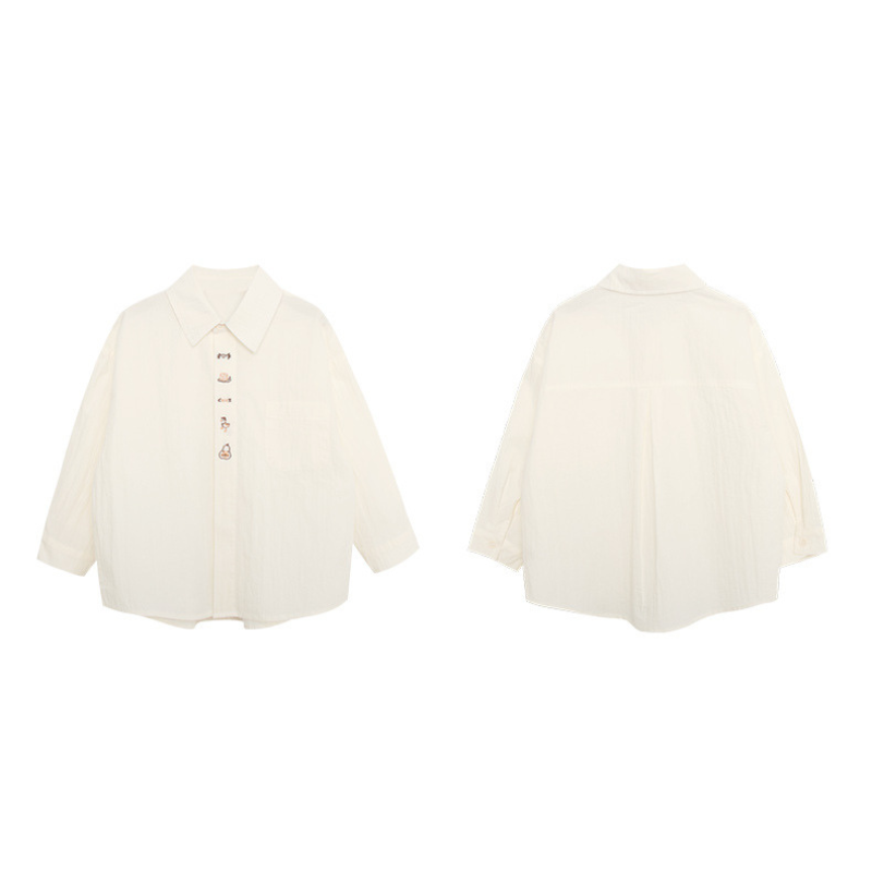 前立て刺繍シャツ