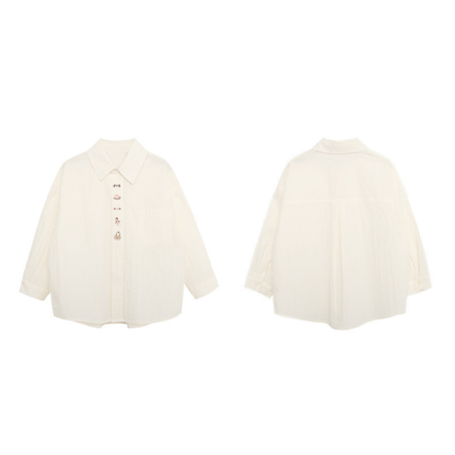 前立て刺繍シャツ