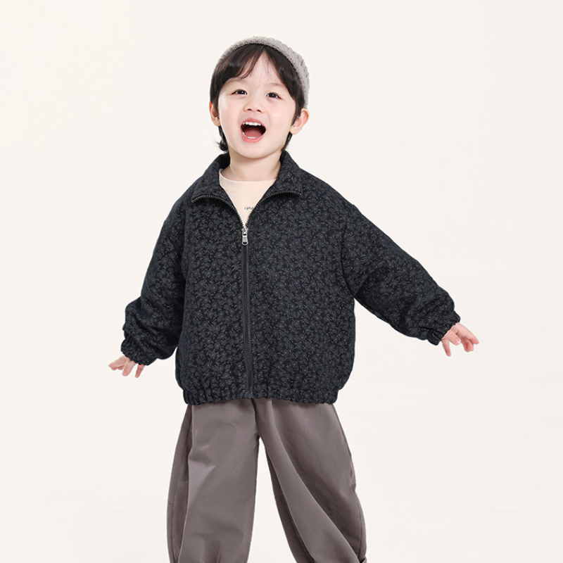 ジッパー仕様小花柄ジャケット