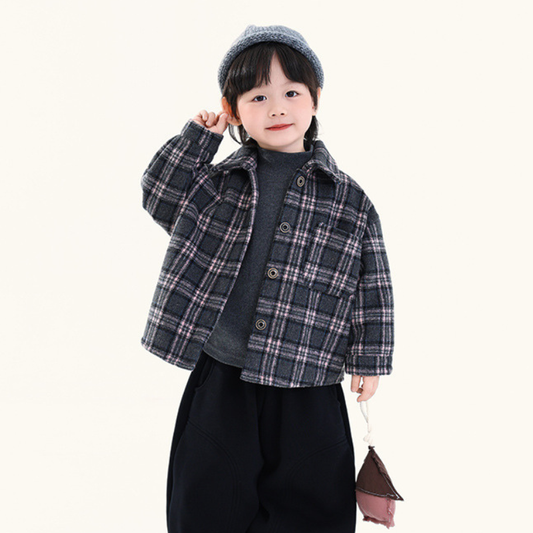 チェック裏ボアシャケット