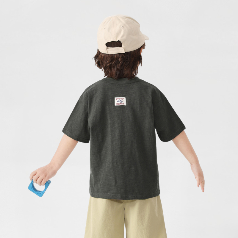 ペンギンプリント純棉半袖Tシャツ