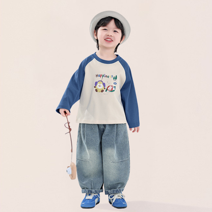 2色ヴィンテージカラーデニムパンツ