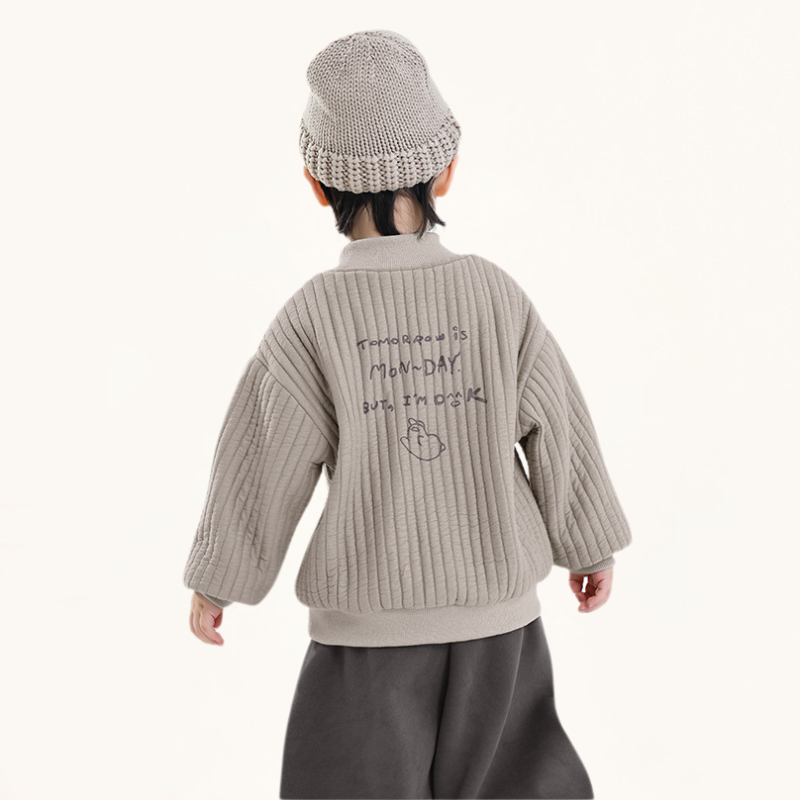 Fleece-lined high-neck sweatshirt