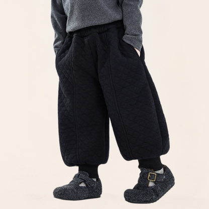 ダイヤモンドキルト裾ゴムパンツ