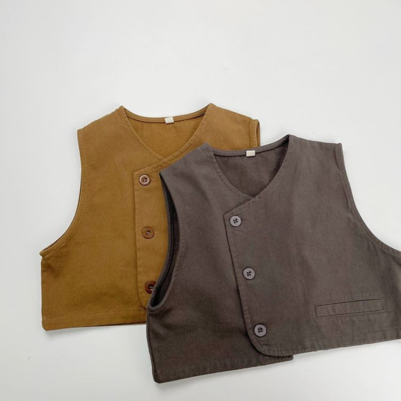 アシンメトリー純綿ベスト
