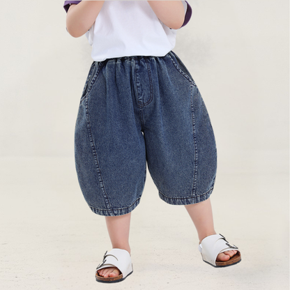 薄手デニム七分パンツ