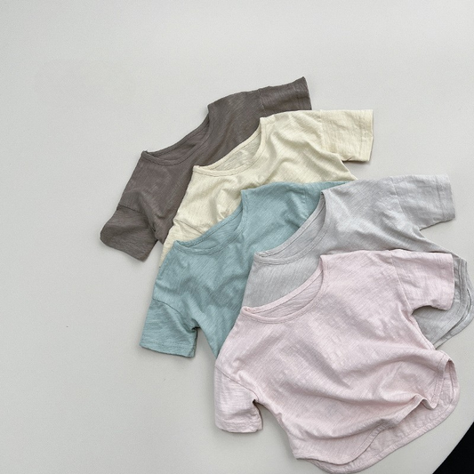 クリーム色クルーネックTシャツ