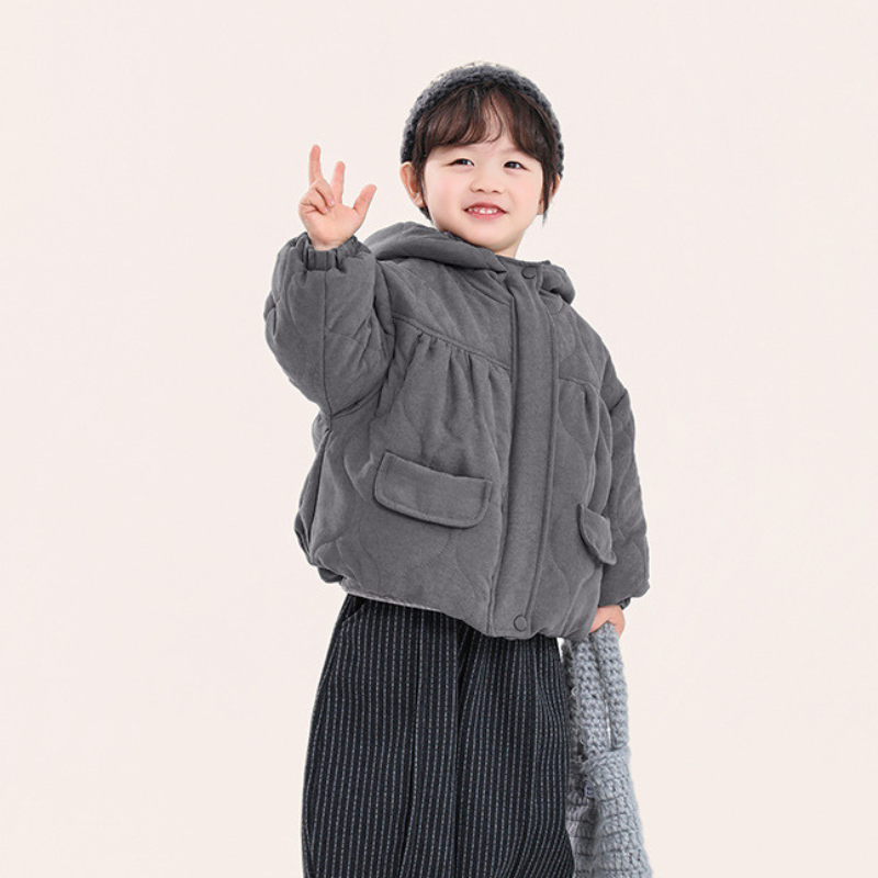 クマ耳中綿コート