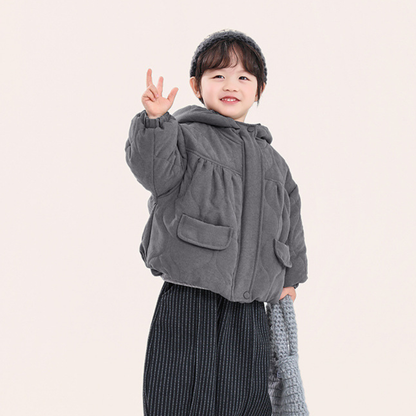 クマ耳中綿コート